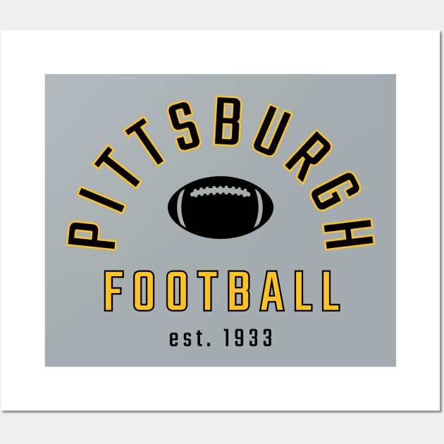 Vintage Pittsburgh Football Wall Art by YinzerTraditions